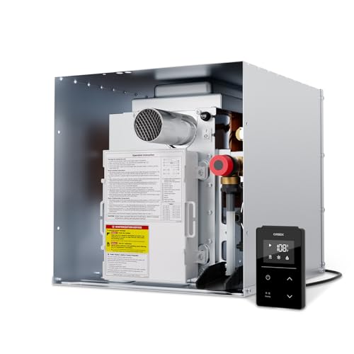ORBEK 60,000 BTU RV Tankless Water Heater, Propane Gas On-Demand Instant Hot Water Heater for RV, Camper and Travel Trailer, Remote Control, DC 12V, Compatible with All RVs