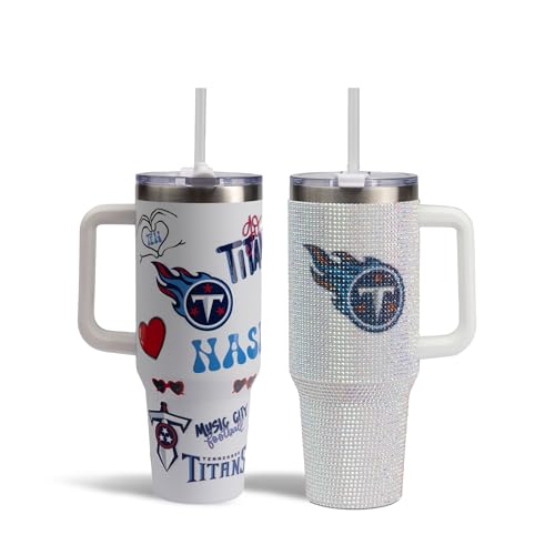 Image of The Memory Company Officially Licensed 2-Pack Game Day Tumblers Team Spirit /Bling, Tennessee Titans