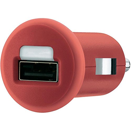 Belkin Chargeur Allume-Cigare, 5V, 1A pour iPhone 5/5S/5C/SE/6/6Plus/6S/6SPlus/7/7Plus, iPod Touch 5G, iPod Nano 7G - Rouge