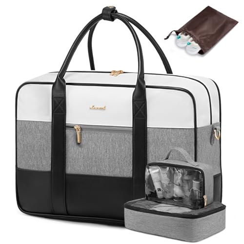 LOVEVOOK Weekender Travel Duffel Bag, Personal Item Duffle Bags for Women with Laptop Compartment, Overnight Bag with Toiletry Bag, Yoga Gym Bag with Wet Pocket, Hospital Bag for Labor and Delivery