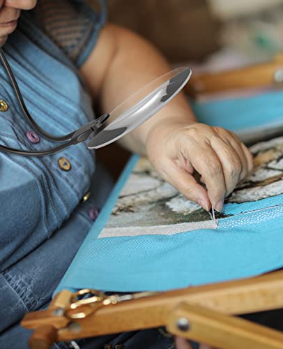 Toolhelper Hands Free Magnifying Glass for Neck Wear,Magnifying Glass for Reading, Sewing, Cross Stitch, Inspection, Repair. 5 Toolhelper Hands Free Magnifying Glass for Neck Wear,Magnifying Glass for Reading, Sewing, Cross Stitch, Inspection, Repair. - Image 6