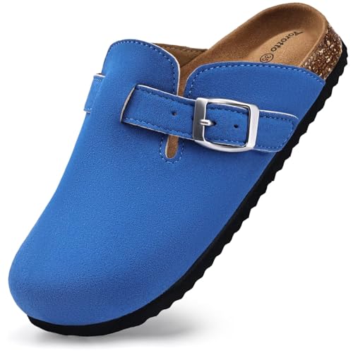 Image of Torotto Kids Clogs Cork Footbed Slippers Arch Support Potato Shoes with Adjustable Strap for Boys Girls