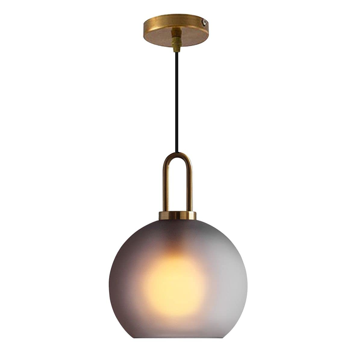 HXYSXHJUO Nordic Black Spherical Hanging Pendant Lamp For Bedroom Farmhouse Chandelier Study Light Fixtures Foyer With Glass Shade Ceiling Fixture