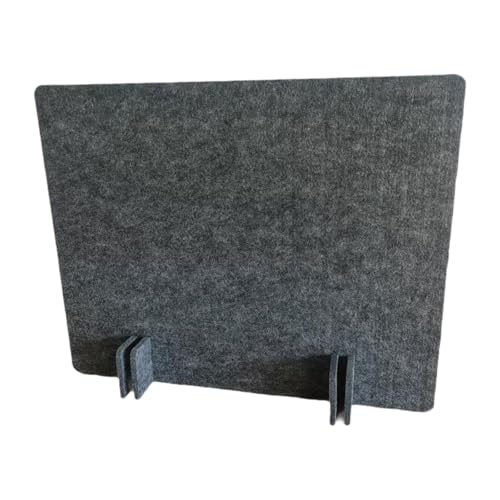 WeiLaiKeQi プライバシー保護のための自立式デスクパーティション、オフィスや教室用の16 X 12インチパネル, 濃い灰色