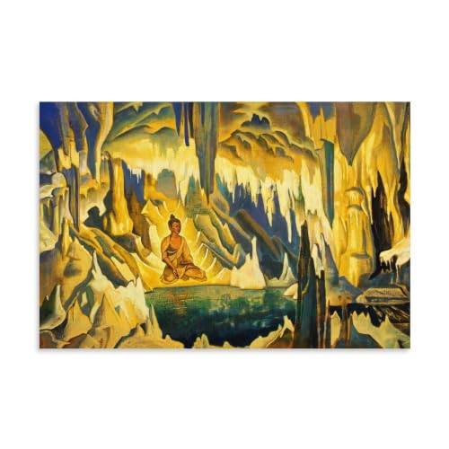 Lienzo de Buddha The Winner Nicholas Roerich, decoración moderna de pared, cuadro de 40 x 60 cm
