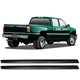 SCITOO Truck Bed Rail Caps 72-40151 Compatible with 2001-2006 for GMC Sierra & Chevrolet Silverado 1500 2500 3500 Matte Black Truck Bed Side Rail Protector