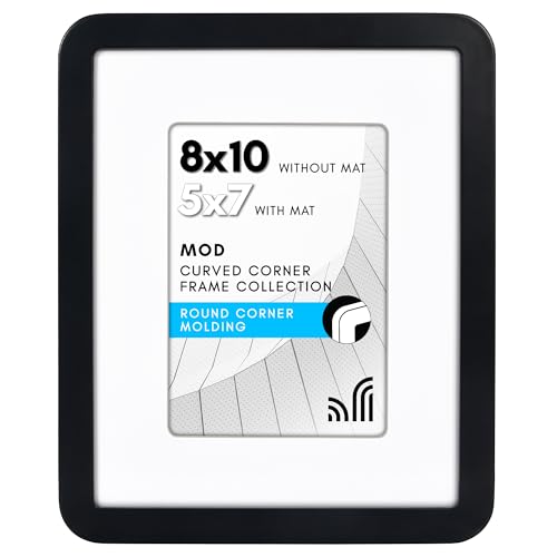 Americanflat 8x10 Picture Frame with Round Corner Molding - Use a...