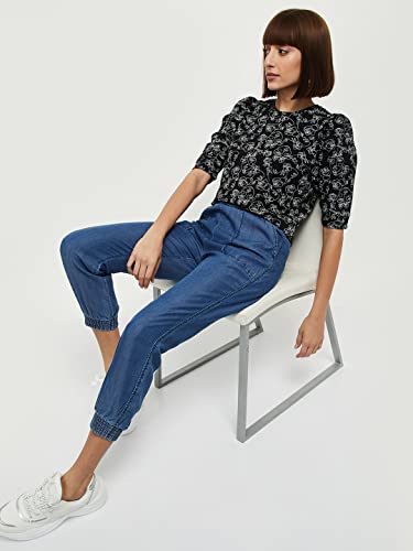 Image of Max Women's Printed Round Neck Sweatshirt with 3 /4 Sleeves