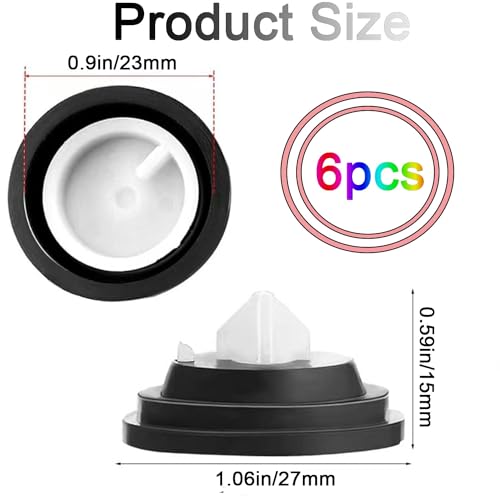 6 Stück Membran-Unterlegscheiben, Dichtung für Spülkästen, WC, Membran-Wasserhahn, Schwimmer, Membrandichtungen mit seitlichem Eingang für die Pflege von Spülkästen, Dichtung für Spülkästen