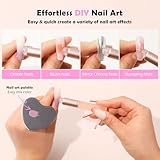 Aokitec 14PCS Silicone Nail Brush Set for Gel Nail Polish - Reusable Nail Brushes for Chrome Nail Powder, Nail Art Tools for Ombre Nail Art Nail Stamping Mirror Effect, DIY Gel Nails Art Easily - Image 3