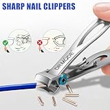 Nail Clippers - DRMODE Toe Nail Clippers for Thick Nails for Men with Wide Jaw Opening, Sharp Toenail Clippers for Seniors Heavy Duty Fingernail Clippers Large Nail Cutter Trimmer - Image 7