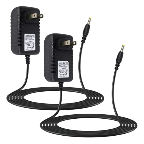 2 Pcs Power Cord for Alexa Dot 3rd / 4th / 5th Gen 2022, Echo Show Black Charger Cable - 1.5M Long Power Adapter