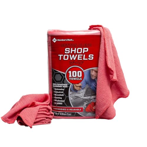 Member's Mark 980265722 Commercial Shop Towels (100ct.) Red