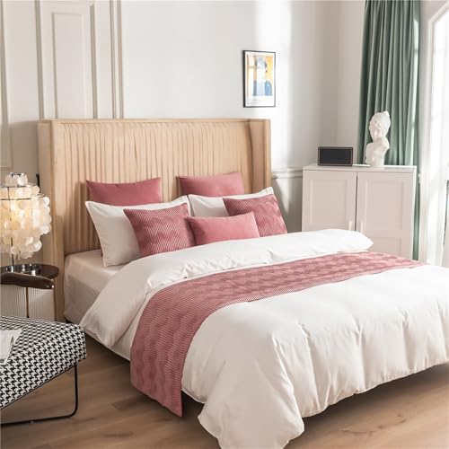 HFDJRWK Cubrecama de Terciopelo Holandés de Doble Cara Que No Se Decolora, Bufanda Decorativa for Cama, Adecuada for Colchas, Camas Dobles, Camas Queen y Camas King.(Pink,45X210cm)