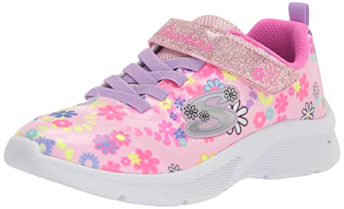 Skechers Kids Girls Microspec-Daisy Fun Sneaker, Link Pink/Multi, 1 Little Kid #TOP8