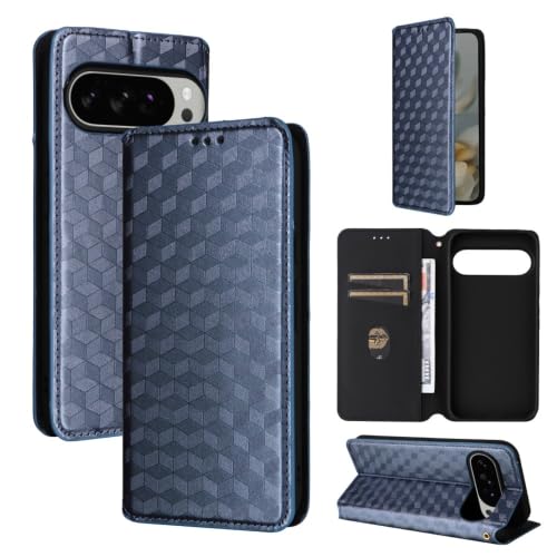Coque Pixel 11 Pro XL bleu portefeuille carbone pour sécuriser vos trajets quotidiens
