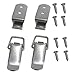 yukata Stainless Steel 90 Degree Latch Tool Box Latch Toggle Latch Hasp Latch Box Latch Cabinet Latch Hardware Closet Box Cabinet Trunk Trailer Toolbox Door Hood Latch 2PCS (2.18 x 2.75 x 0.94 inches)