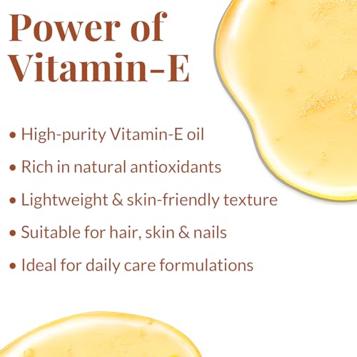 Image of AVD ORGANICS Pure Vitamin E Oil for Skin, Scars, Hair & Face - 30,000 IU |100% Pure and Natural A Tocopherol | For Face, Hair & Nail moisturiser | Cold Pressed Hexane Free | 6.7 fl oz (200ML)
