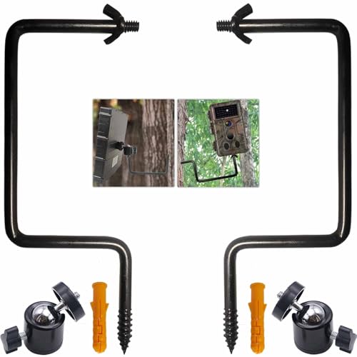 Ashoaza Supporto 360° per Fototrappola da Caccia - Montaggio Universale su Treestand/Albero, Impermeabile IPX6 - Accessorio Caccia (2 Pezzi montaggio facile fotocamera caccia)
