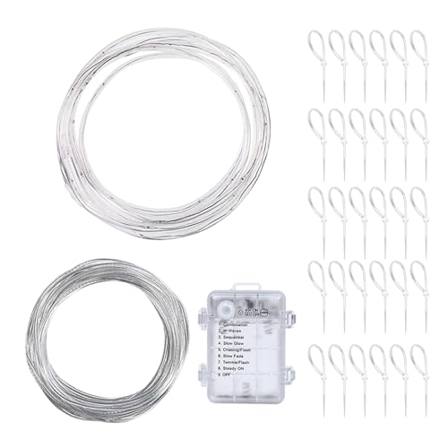 Luces De Cable Para Aire Libre | Impermeable Y Portátil Con 12 Colores Diferentes - Luces de Tira de Cambio de Color LED | Portátil Alimentado por Batería Para Camping Coche Hogar Jardín Festival