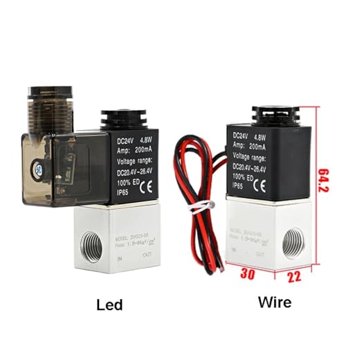 Électrovanne d'air 24V vannes de commande pneumatiques 1/4 NC