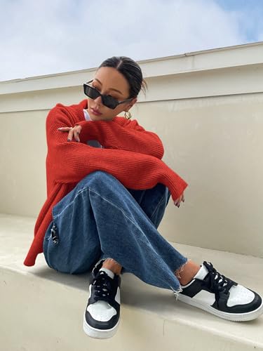 Image of SOLY HUX Zip Up Cardigan for Women Hooded Cardigan Sweater Knitted Drop Shoulder Fall Clothes Winter Hoodies Outerwear