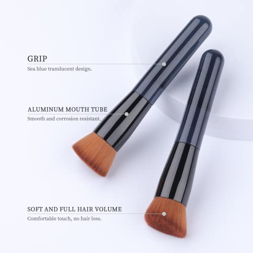 Foundation Brush, Flat Top Kabuki Foundation Brush For Liquid Makeup, Cream, Powder, Travel Size Face Foundation Blending Makeup Brushes (131) #TOP2