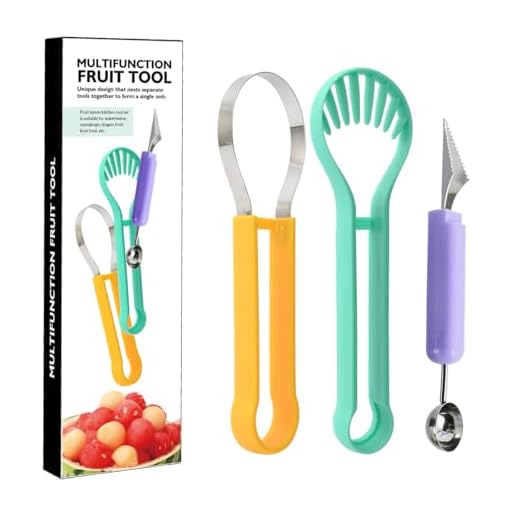 3 Pack Melon Ball Spoon Set - Stainless Steel Fruit Tool Set Spatula Seed Remover Fruit Vegetable Digging Fruit Meat Separator