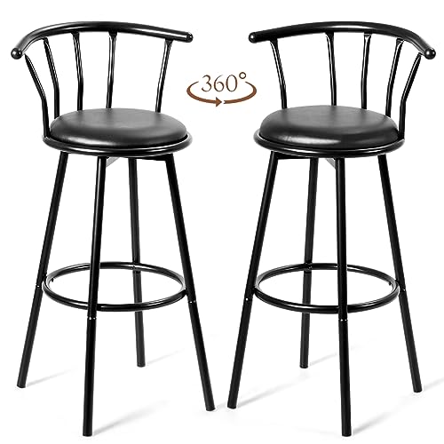 HOMASIS Set de 2 taburetes de Bar Taburete