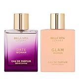 Bella Vita Luxury Women's Gift Set - Date Woman & GLAM Perfume for Women's | Pink Pepper, Red Fruit & Jasmine | Fruity & Spicy Long Lasting Perfume | 2 * 100 ML