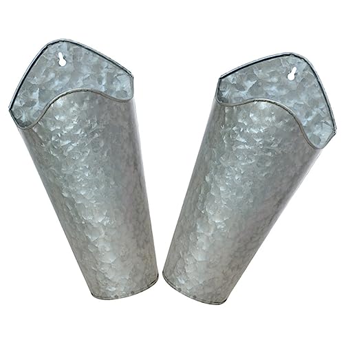 Sosoport Plant Pots Indoor Flower Pot Plant Vases Galvanized Wall Planter Flower Holder Iron Flowerpots Green Vase Decor Holder