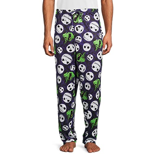 Disney Men's Nightmare Before Christmas Performance Pajama Sleep Pants, Black/Purple, XX-Large