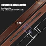JASGOOD Men's Leather Ratchet Belt Strap without Buckle, Replacement Leather Belt Strap 35mm/1.38'', Fit 40mm/1.57'' buckle