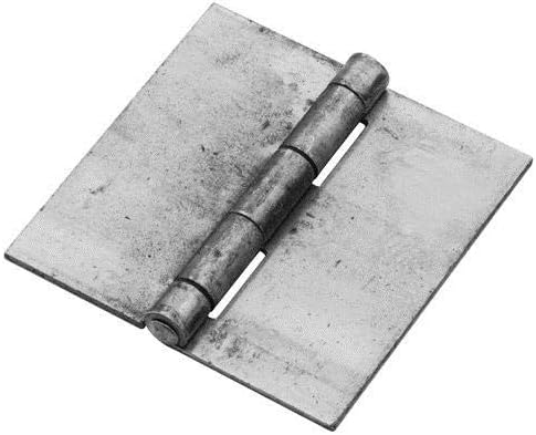 Hinge Outlet Weldable Butt Hinges 3 Inch Square Bright Steel, 2 Pack