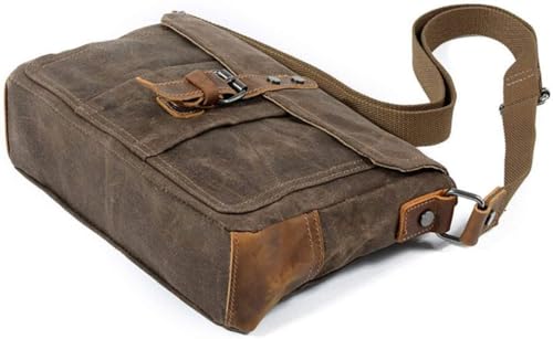 Brown Business Briefcase Canvas Crossbody Bag Office Travel Backpack Multifunctional Leisure Bag Outdoor Travel Backpack3