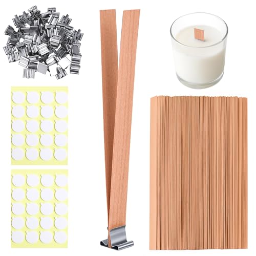 80 piezas de mechas de vela de madera 5.0 x 0.5 pulgadas