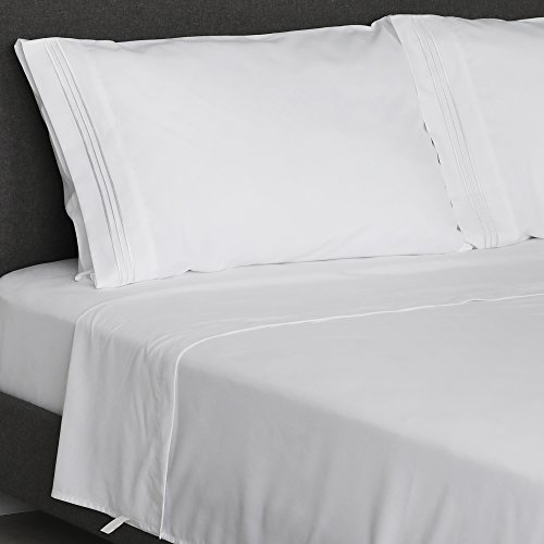 Furinno Angeland Vienne 3-Piece Microfiber Bed Sheet Set, Twin, Navy Blue - image 7