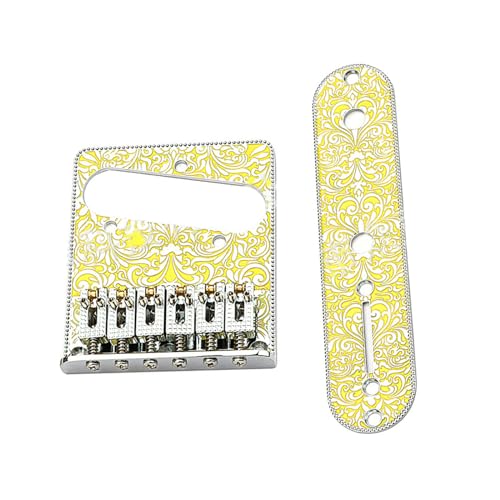 Chevalet de selle guitare électrique 6 cordes traversantes avec plaque