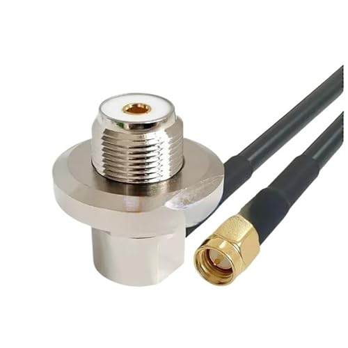 QYZLVCES(���X) RG58�P�[�u�� SO239 PL259 UHF���X-SMA�I�X���X ���b�V���[�i�b�g ���p�R�l�N�^ �s�O�e�[���W�����p�[ RG58�����P�[�u��(UHFF-SMAM,30cm)