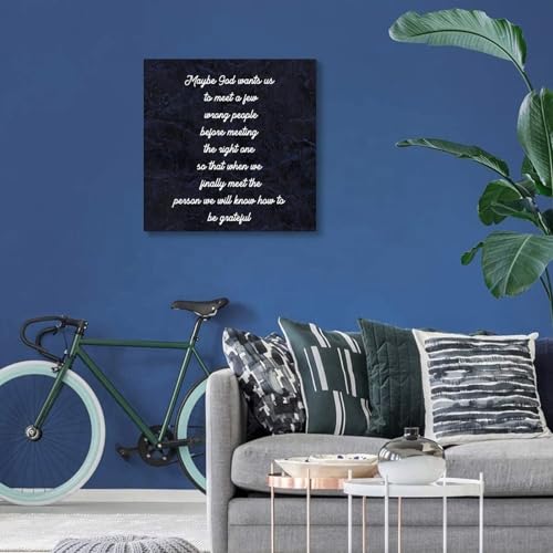 Impresión en lienzo de refranes positivos en inglés para decoración de baño y dormitorio 7