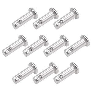 Sourcing Map 10er Edelstahl Scharnierstifte 4x12mm