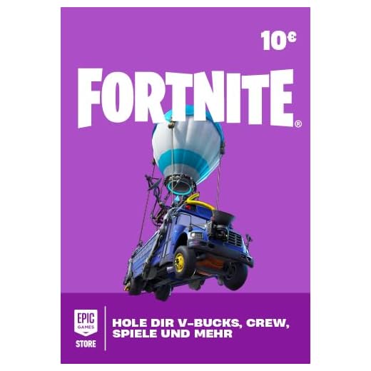 Fortnite-Geschenkkarte 10€ | Digital Code für Deutschland (Code kann nur in Deutschland eingelöst werden, Code ist nicht in Österreich verfügbar) 10.00 EUR | PC Code