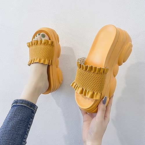 CYBLING-Womens-Platform-Slippers-Height-Increasing-Heels-Slip-on-Pleated-Fashion-Open-Toe-Wedge-Mules-Slides-Sandals