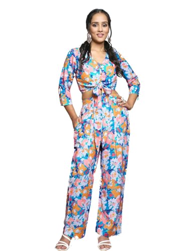 Image of GRECIILOOKS Women Co-ord set | western Coord set | Summer Travel Outfit | Trendy Printed Pajama Sets | Women's stylish