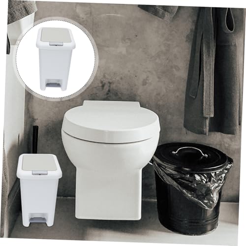 Contenedor de basura rectangular plástico con pedal miniatura 5