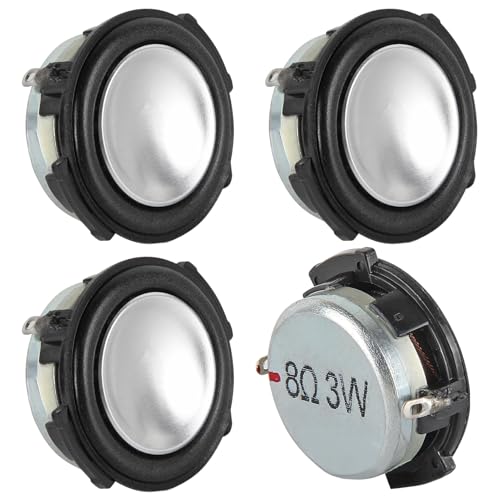 4pcs 8Ohm 3W Full Range Audio Speaker Replacement Stereo Loudspeaker Repair Magnet Electronic Speaker Compatible with JBL On Stage Crystal DIY (8Ohm 3W)