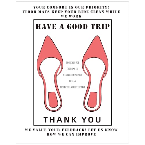 Solaradgy 100Pcs Paper Floor Mats for Cars, 16 x 20 Inches Paper Floor Mats for Cars Detail with Feminine Style Made of Premium Waterproof Used to Isolate Water Stains and Sand