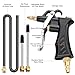 Brass Industrial Air Blower with Adjustable Nozzle, Universal Blow Hose & Steel Extensions - Air Compressor Dusting Tool