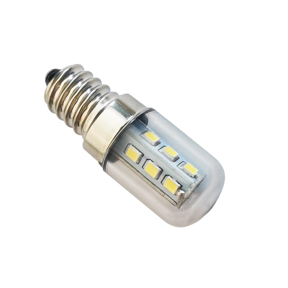HHF Illuminazione domestica, Confezione da 50, LED luce frigorifero AC220V T18S E12/E14/E17 2W mini luce illuminazione domestica(2700K warm white,E17 220V)