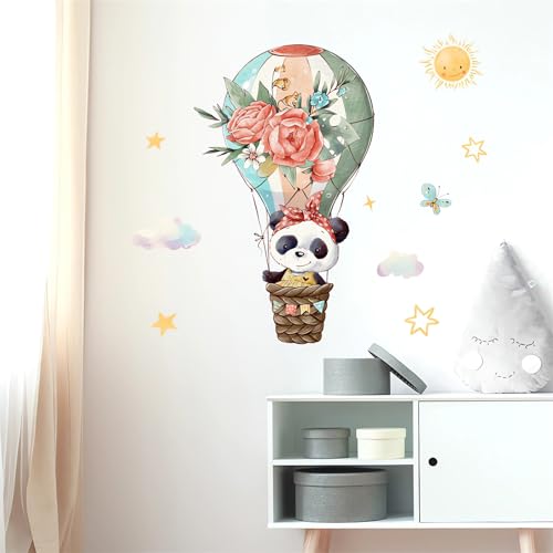Vinilo Decorativo Infantil Globo Aire Caliente Panda